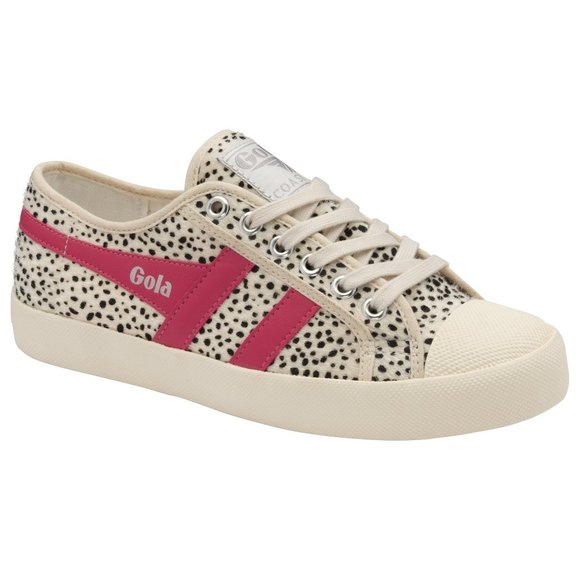 Gola Shoes - GOLA Coastal Cheetah Sneakers Pop Fluro Pink Wingflash